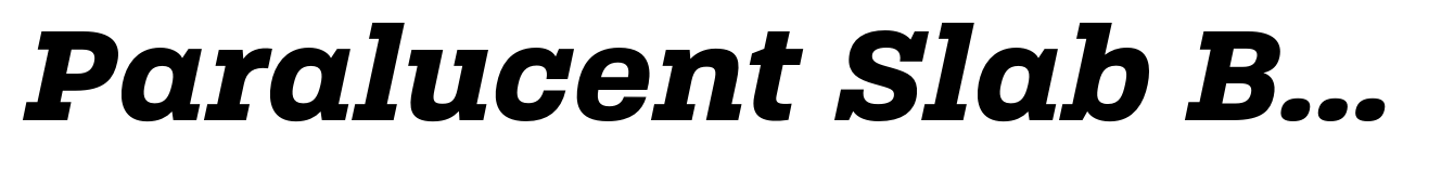 Paralucent Slab Bold Italic